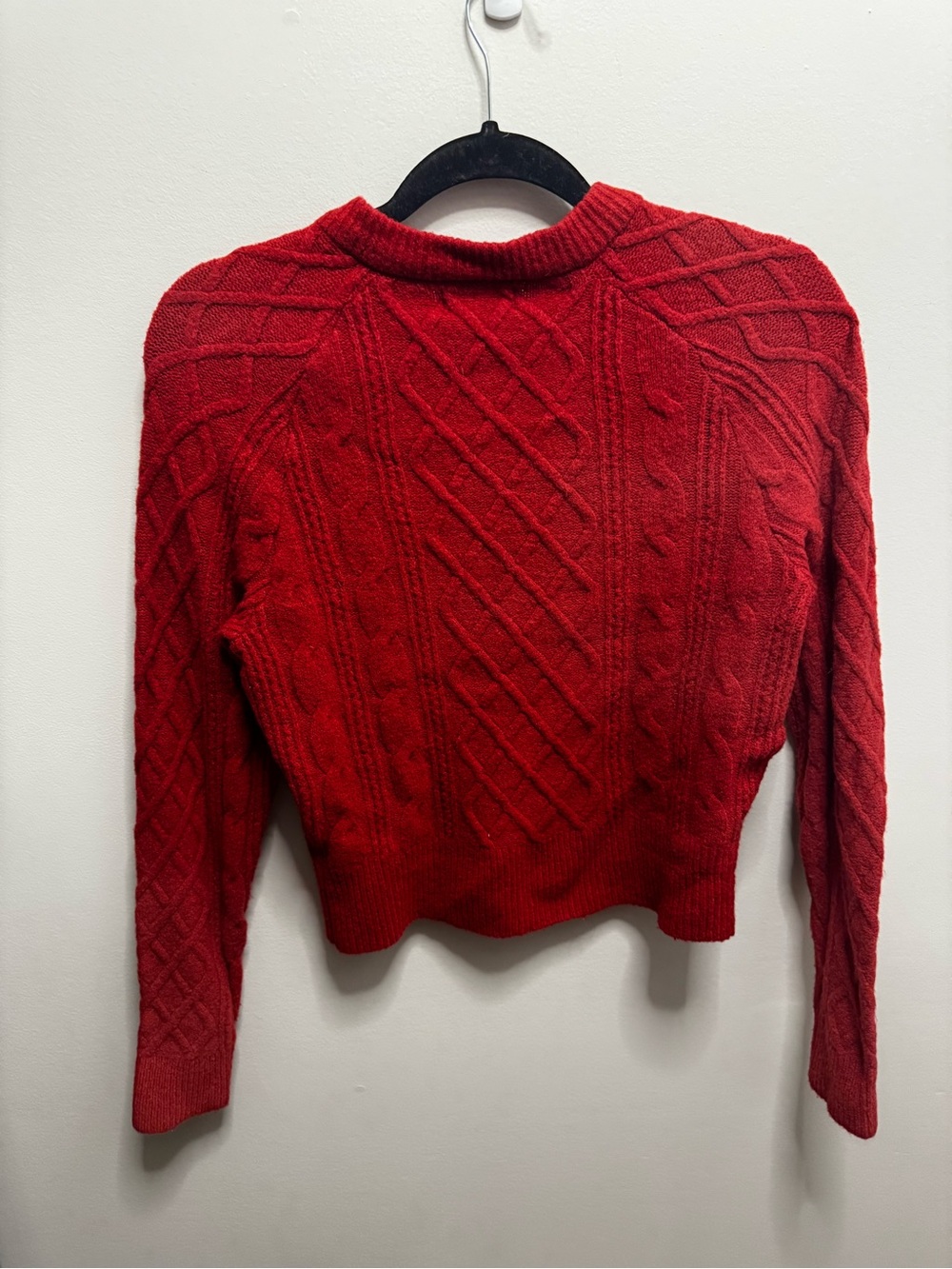 Universal Thread Red Cable-Knit Gold-Button Cardigan - Picture 3 of 3